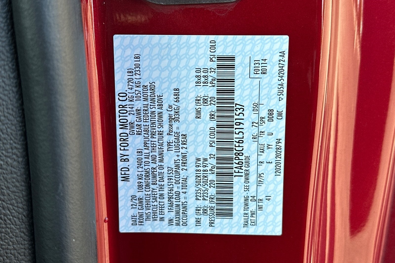 2020 Ford Mustang GT Premium