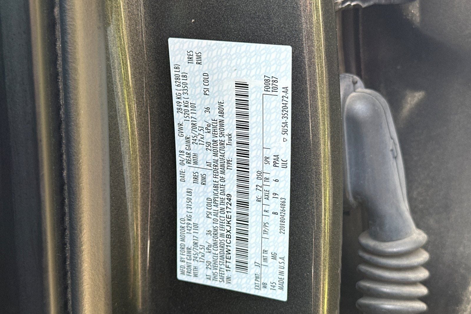 2018 Ford F-150 XLT 145 WB