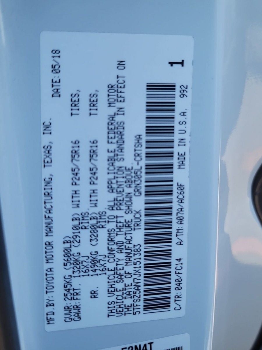 2018 Toyota Tacoma SR5 V6