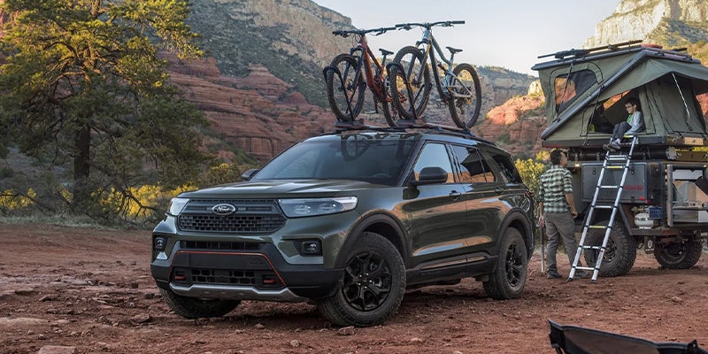 2023 Ford Explorer bicycle placed on roof img