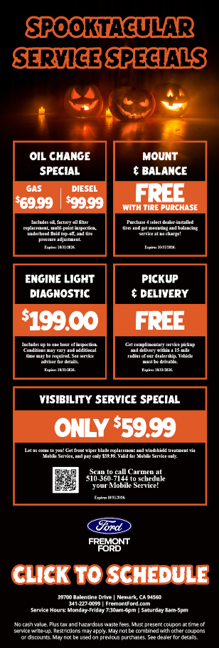 Labor Day Ford Service Specials